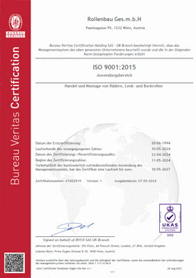 Zertifikat BVQI