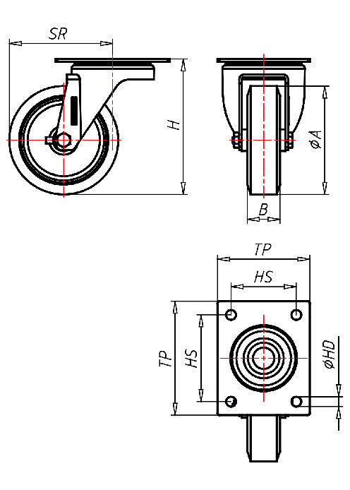  Series Stainless Steel Series IN, Wheel A