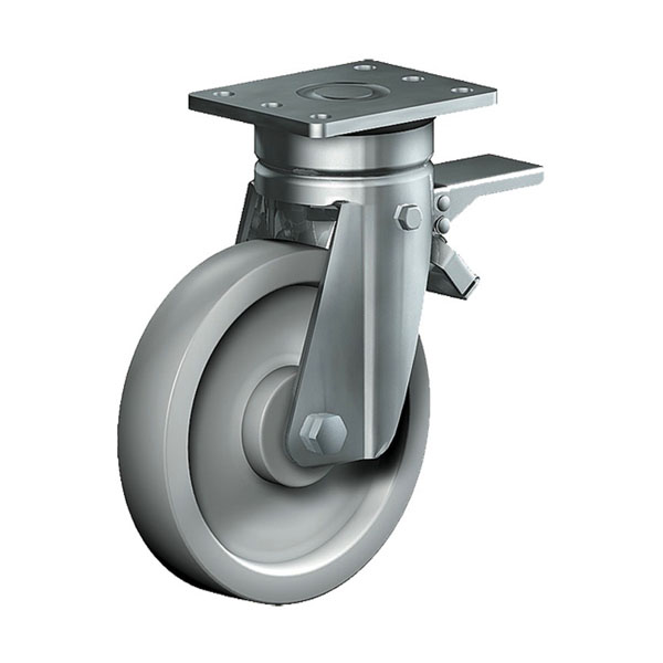 Swivel Castor With Total Lock Stainless Steel Series QX, Wheel P
