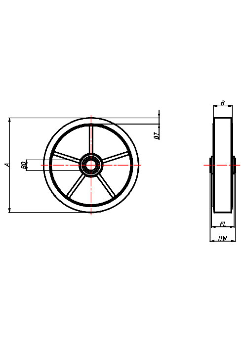 Forklift wheels Series ZS, Wheel 