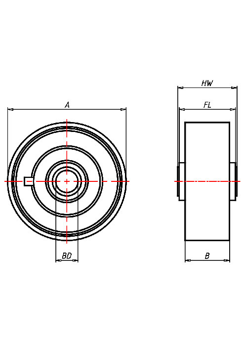 Forklift wheels Series P, Wheel 