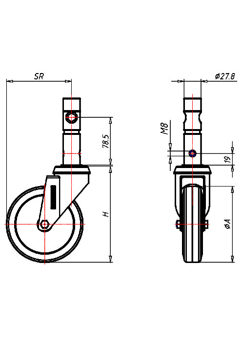 Hospital Castor Series 390, Wheel TP