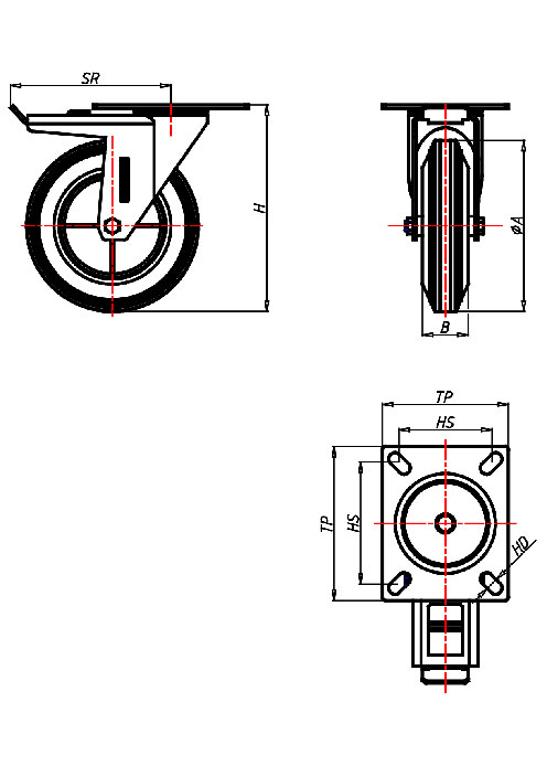 Transportrollen Serie CD, Rad CG