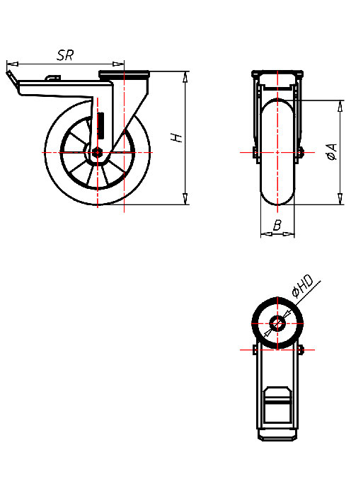 Transportrollen Serie CR, Rad EGBA