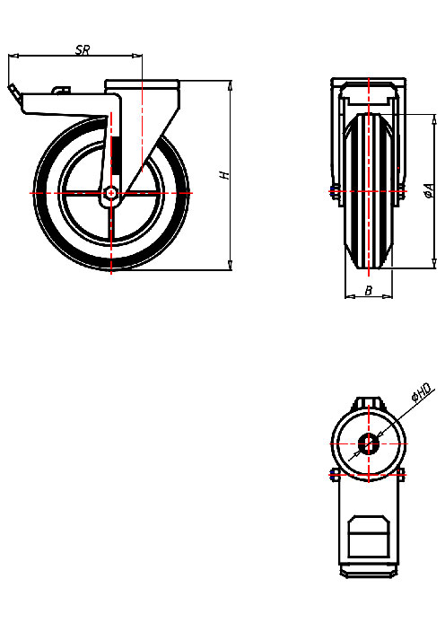 Transportrollen Serie CR, Rad CG