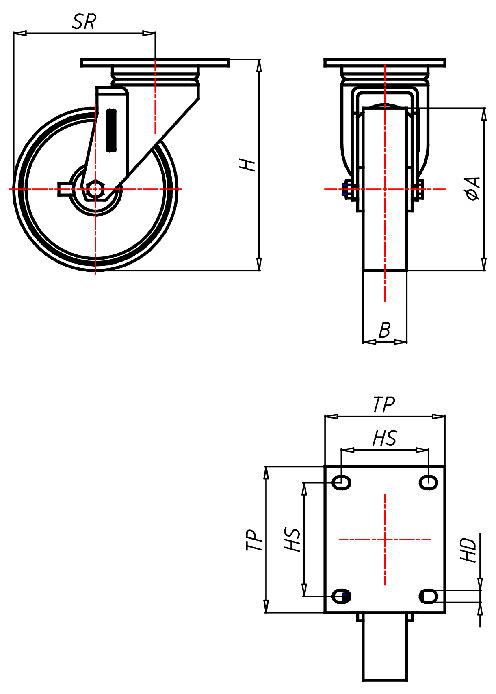  Series Extra Heavy Duty Series ED, Wheel P