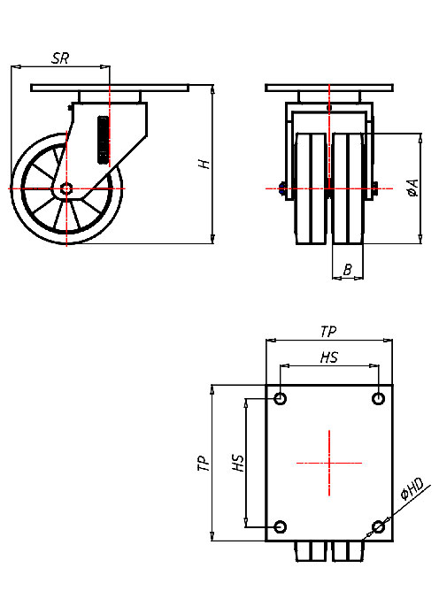 Extra Heavy Duty Series EDD, Wheel E