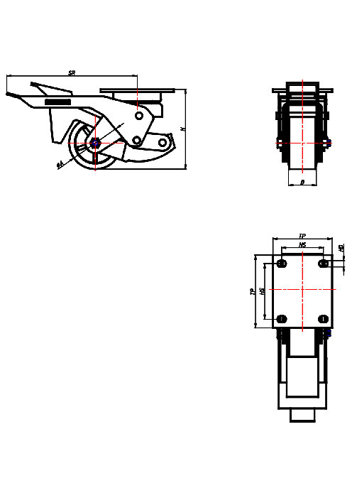 Levelling Castor Series HR, Wheel Z