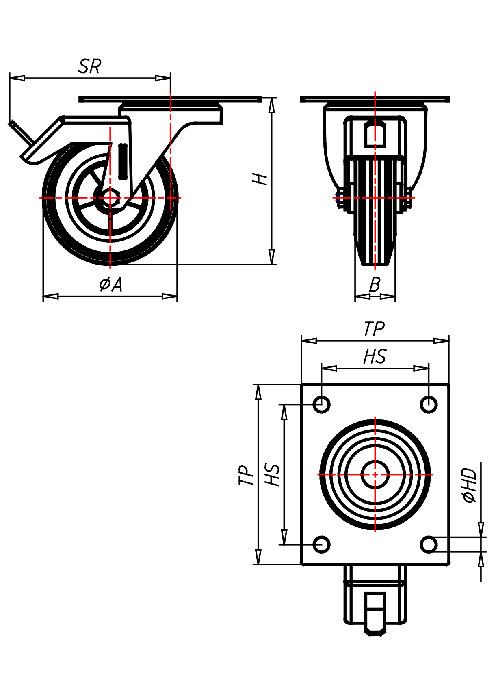 Edelstahlrollen Serie IN, Rad DG