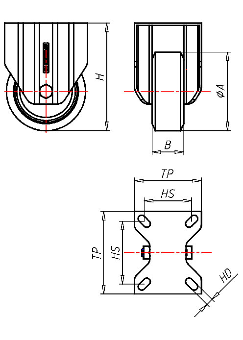  Series Stainless Steel Series IP, Wheel A