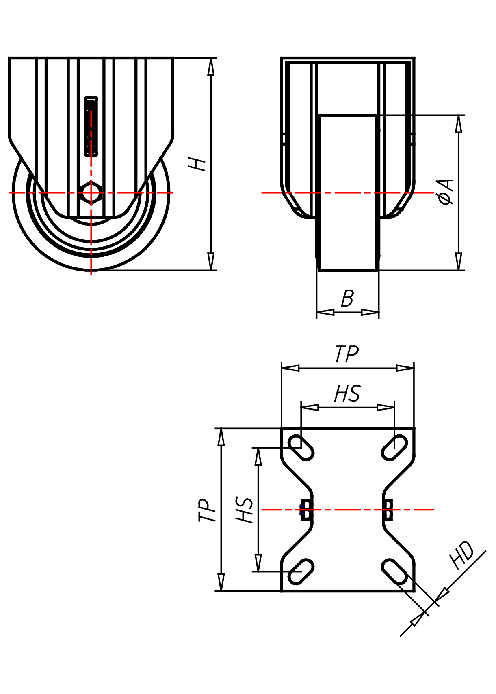  Series Stainless Steel Series IP, Wheel RN