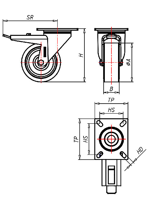  Series Stainless Steel Series IP, Wheel RN