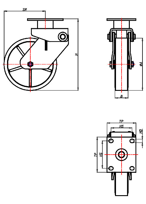 Spring-loaded Castors Series MFA, Wheel Z