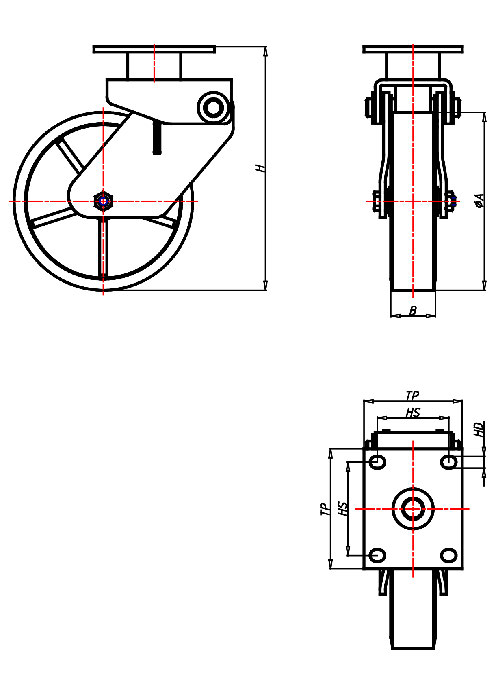  Serie Gefederte Rollen Serie MFA, Rad Z