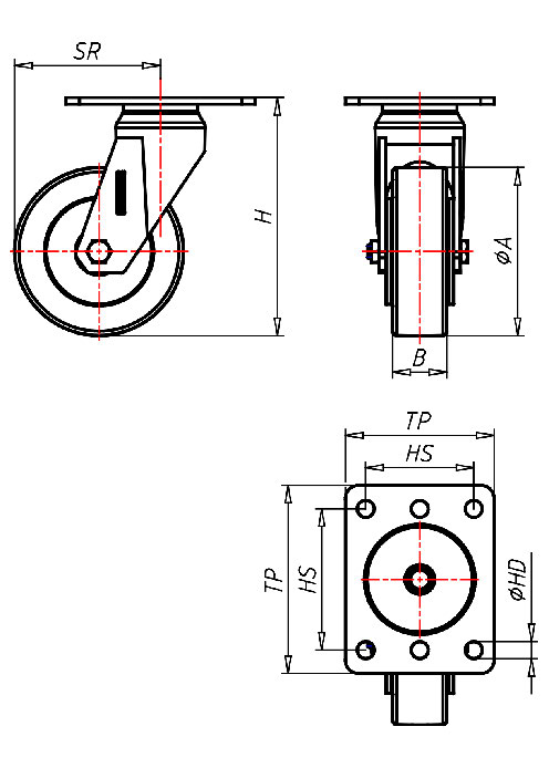  Series Stainless Steel Series QX, Wheel PE