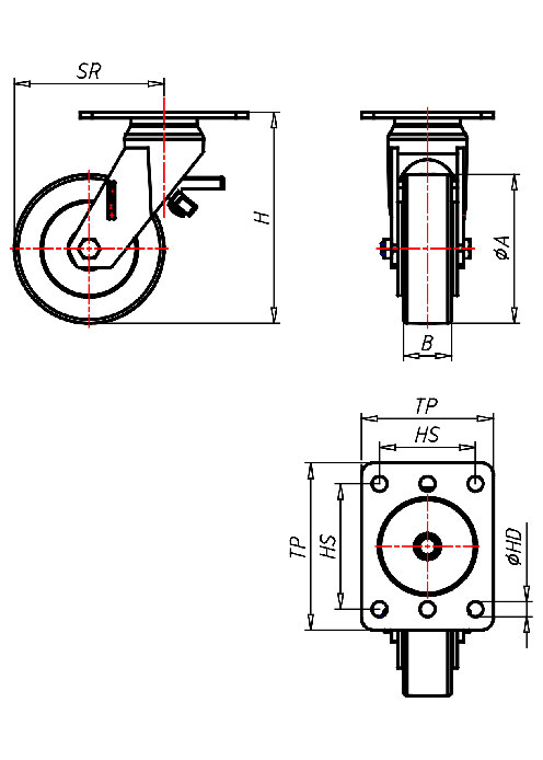  Series Stainless Steel Series QX, Wheel PE