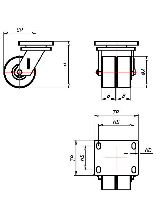 Extra Heavy Duty Series SMM, Wheel PE