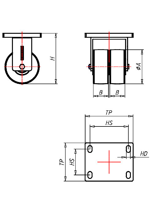 Extra Heavy Duty Series SMM, Wheel PE