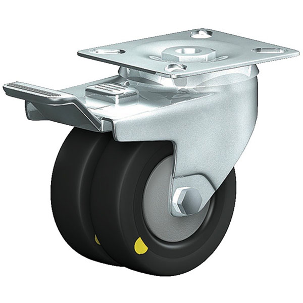 Swivel Castor With Wheel Brake Institutional Series 320P, Wheel EL