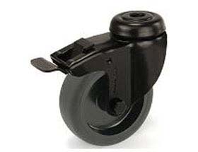 Swivel Castor With Total Lock Institutional Series 318R, Wheel RBB
