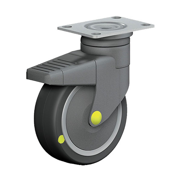 Swivel Castor With Total Lock Institutional Series 800P, Wheel AEL