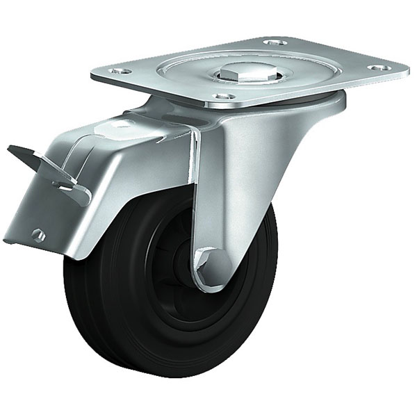 Swivel Castor With Total Lock Stainless Steel Series IN, Wheel D
