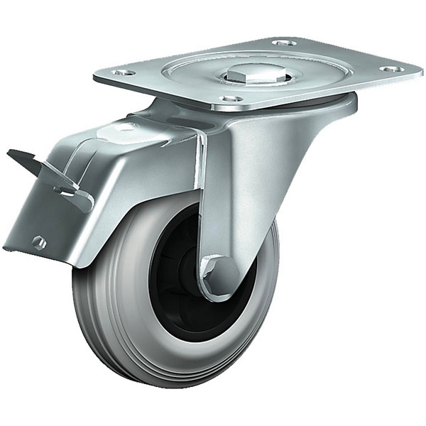 Swivel Castor With Total Lock Stainless Steel Series IN, Wheel DG