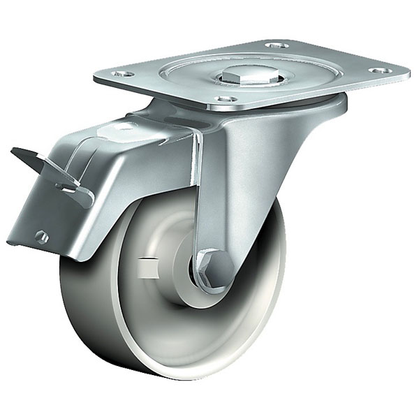 Swivel Castor With Total Lock Stainless Steel Series IN, Wheel P