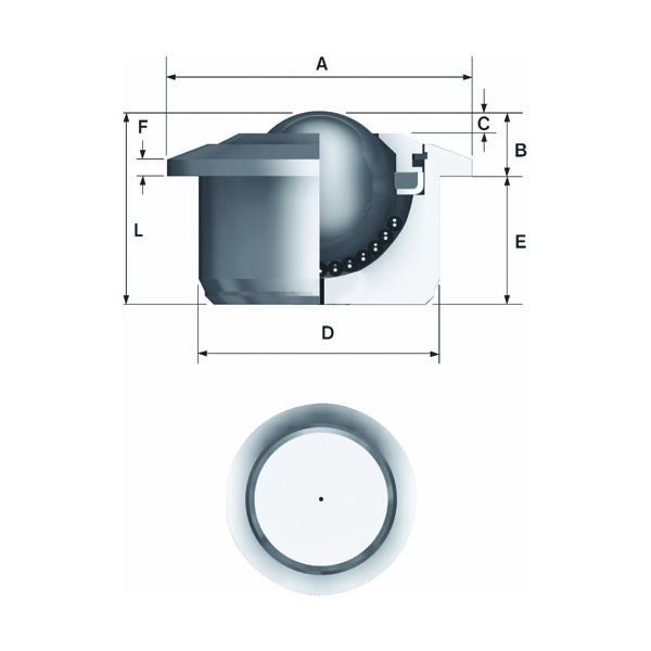 Kugelrollen Serie A8 Rad S-800