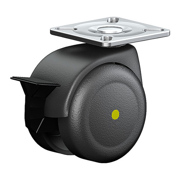 Swivel Castor With Wheel Brake Furniture Castors Series 530 PL, Wheel PEL