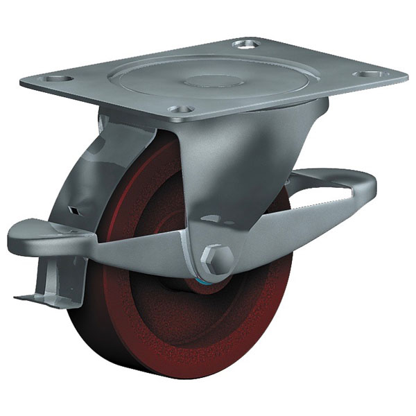 Swivel Castor With Wheel Brake Heavy Duty Series 61, Wheel SU