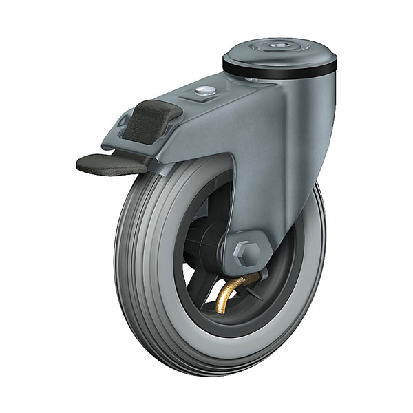 Swivel Castor With Total Lock Transport Series CR, Wheel L Typ F