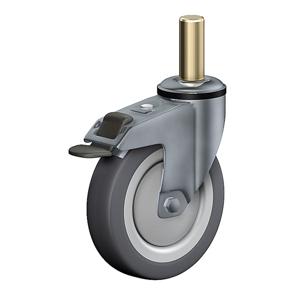 Swivel castor with total lock 331L Z18 127 TP