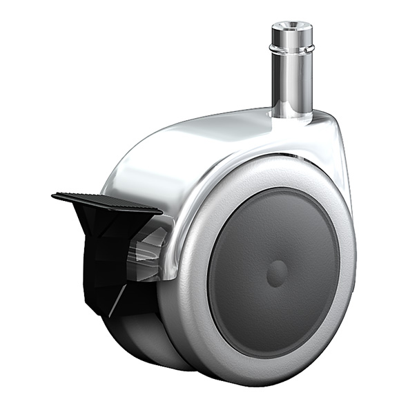 Swivel castor with wheel brake 541 10x34 100 PU