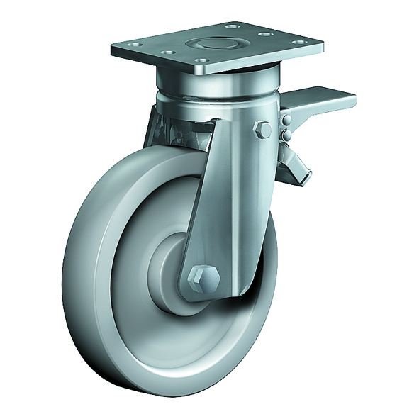 Swivel castor with total lock QXT 161 P